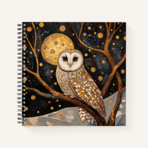 Klimt Owl Notitieboek/schetsboek
