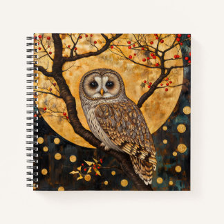 Klimt Owl Notitieboek/schetsboek Notitieboek