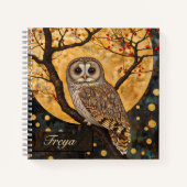 Klimt Owl Notitieboek Sketchbook Journal (Voorkant)