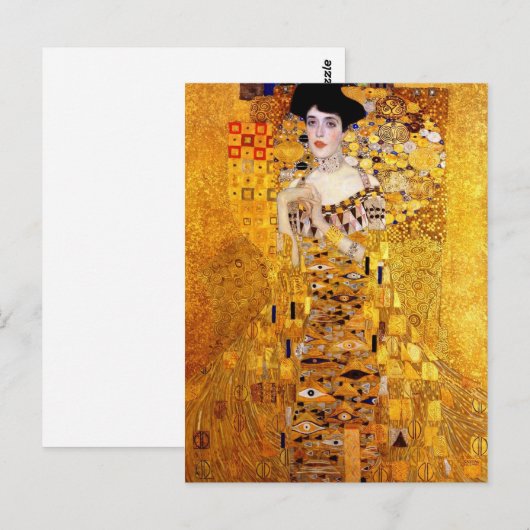 Klimt Portret van Adele Bloch-Bauer I Post Card Briefkaart (Voorkant / Achterkant)