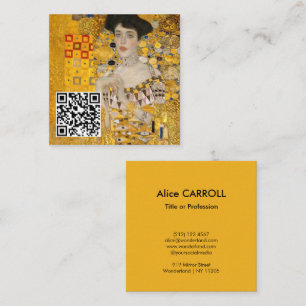 Klimt - Portret van Adele Bloch-Bauer I - QR Code Vierkante Visitekaartje