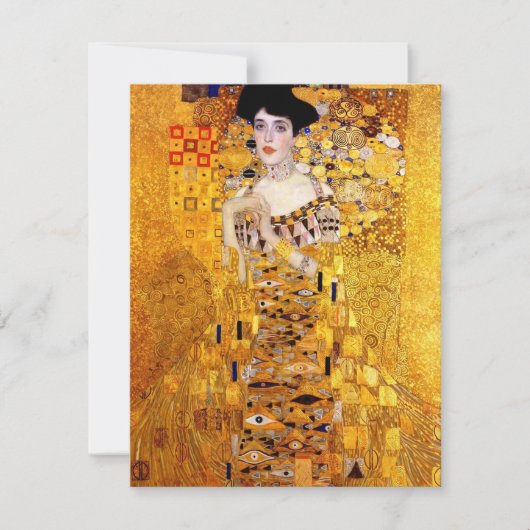 Klimt Portret van Adele Bloch-Bauer I-uitnodiginge Kaart (Voorkant)