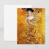 Klimt Portret van Adele Bloch-Bauer I-uitnodiginge Kaart (Voorkant / Achterkant)