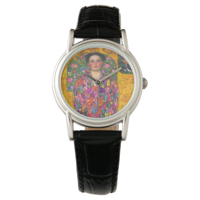 Klimt Portret van Eugenia Primavesi Horloge (Voorkant)