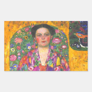 Klimt Portret van Eugenia Primavesi Rechthoekige Sticker