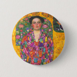 Klimt Portret van Eugenia Primavesi Ronde Button 5,7 Cm