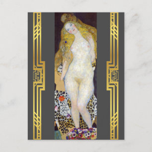 Klimt restaurored Adam and Eve Biblical Painting Briefkaart
