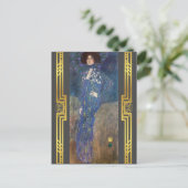 Klimt Restored Emilie Floge Art Nouveau Painting Briefkaart (Staand voorkant)