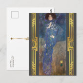 Klimt Restored Emilie Floge Art Nouveau Painting Briefkaart (Voorkant / Achterkant)