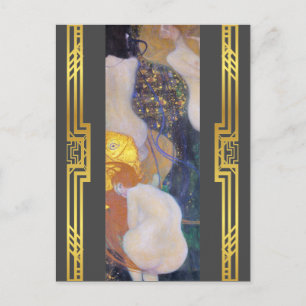 Klimt Restored Goldfish Art Nouveau Painting Briefkaart