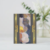 Klimt Restored Goldfish Art Nouveau Painting Briefkaart (Staand voorkant)