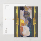 Klimt Restored Goldfish Art Nouveau Painting Briefkaart (Voorkant / Achterkant)