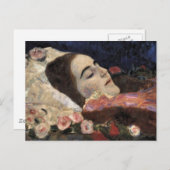 Klimt Ria Munk op haar sterfbed Briefkaart (Voorkant / Achterkant)