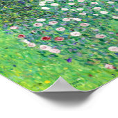 Klimt - Rozenstruiken onder de bomen Poster (Hoek)