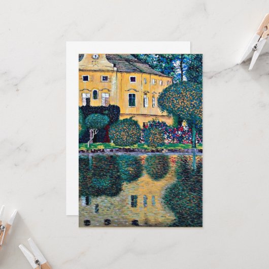 Klimt - Schloss Kammer aan de Attersee IV Kaart (Voorkant / Achterkant in situ)