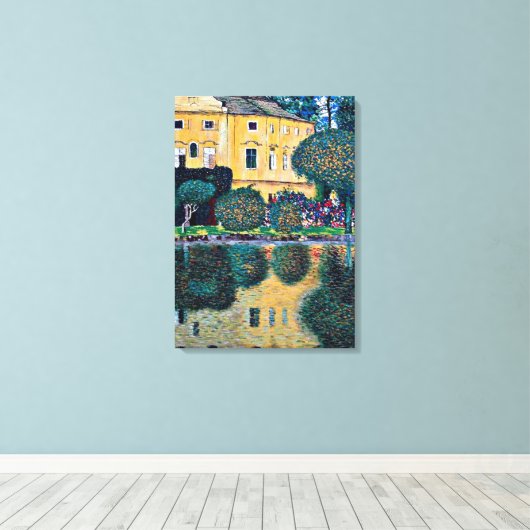 Klimt - Schloss Kammer op Attersee IV Canvas Afdruk (Insitu (Houten vloer))