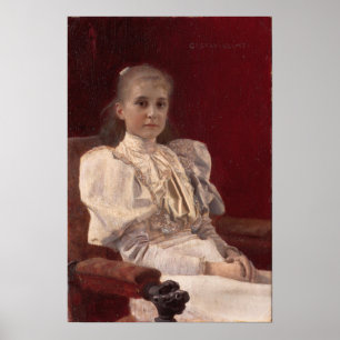 Klimt - Seizoen jong meisje Poster