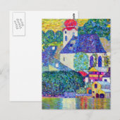 Klimt St Wolfgang kerk in Unterach op meer Atter Briefkaart (Voorkant / Achterkant)