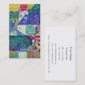 Klimt St Wolfgang kerk in Unterach op meer Atter Visitekaartje (Voorkant / Achterkant)