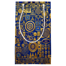 Klimt stijl blauw+goud Egyptische revival Klein Cadeauzakje