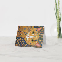 Klimt stijl kat blanco