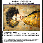 Klimt stijl portret vrouw in goud EB5R decoupage Tissuepapier