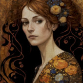 Klimt Stijl Vrouw met Bloemen Decoupage Tissuepapier