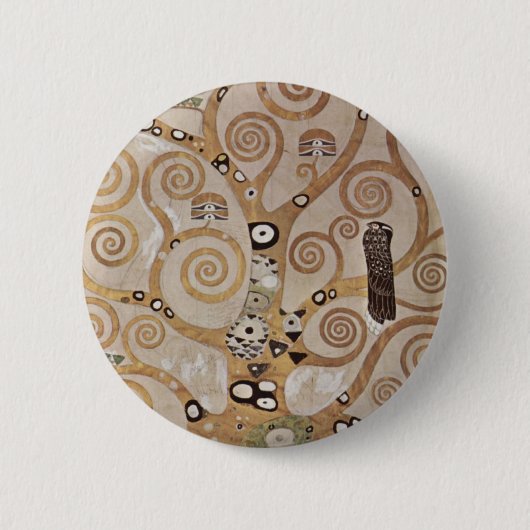 Klimt - Stocletfries Ronde Button 5,7 Cm (Voorkant)
