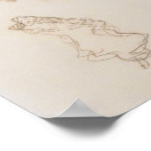 Klimt - Studie over Gemalde Judith 1908 Poster (Hoek)