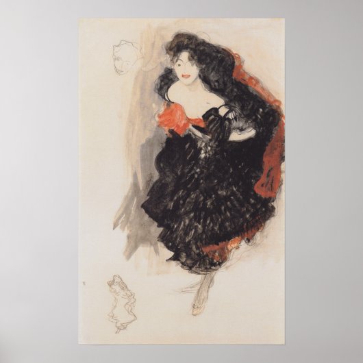 Klimt - Studie over schilderij Judith 1908 Poster (Voorkant)