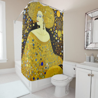 Klimt Style Woman Douchegordijn