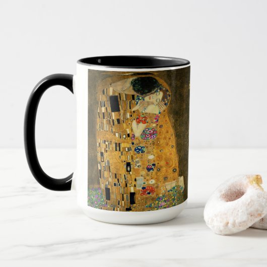 Klimt The Kiss 1908 Mok (Met donut)