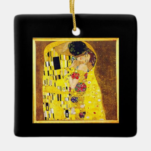Klimt The Kiss Keramisch Ornament (Voorkant)