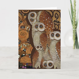 Klimt, The Tree of Life, Owl Parody Kaart