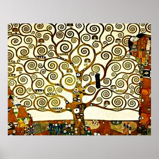 Klimt - The Tree of Life, stoclet frieze Poster (Voorkant)