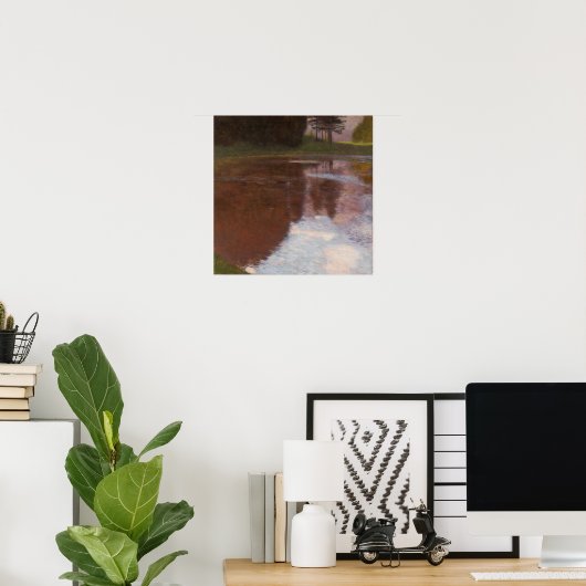 Klimt - Tranquil Pond Poster (Thuiskantoor)