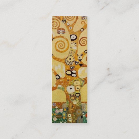 Klimt Tree of Life Bladwijzer Mini Visitekaartje (Voorkant)