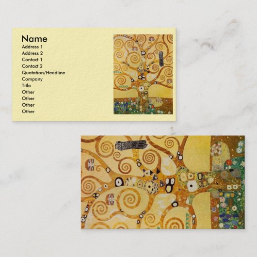 Klimt Tree of Life Visitekaartje (Voorkant / Achterkant)