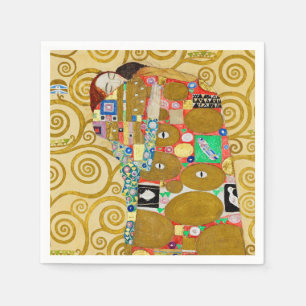 Klimt Vervulling Mozaïek: Vintage Stoclet Fries Servet