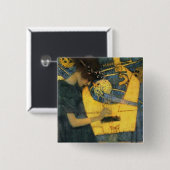 Klimt Vierkante Button 5,1 Cm (Voorkant /achterkant)