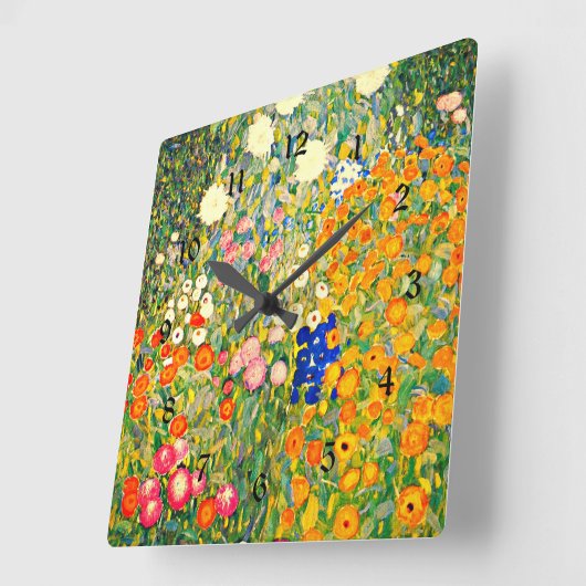 Klimt - Vloertuin 1907 Vierkante Klok (Hoek)