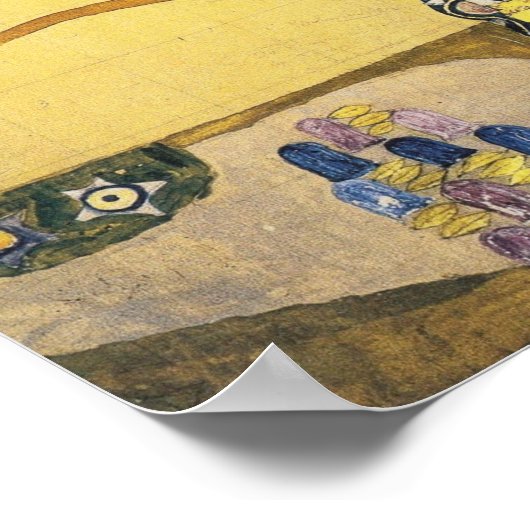 Klimt - Voorbereidend ontwerp Stoclet Palace Poster (Hoek)