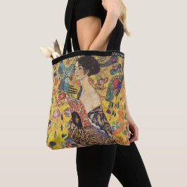 Klimt – Vrouw met een waaier – Gepersonaliseerd Tote Bag