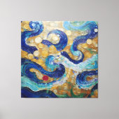 Klimt Water Serpents Canvas Afdruk (Voorkant)