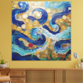 Klimt Water Serpents Canvas Afdruk (Insitu (Woonkamer))