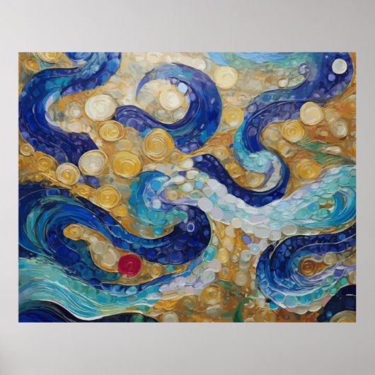 Klimt Water Serpents Poster (Voorkant)