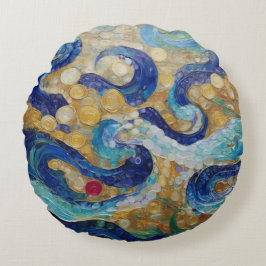 Klimt Water Serpents Rond Kussen