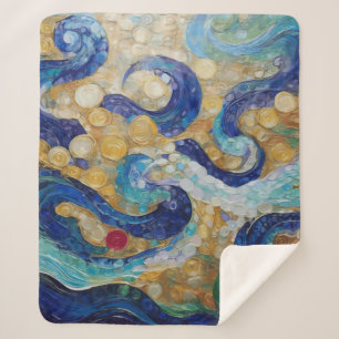 Klimt Water Serpents Sherpa Deken