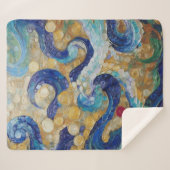 Klimt Water Serpents Sherpa Deken (Voorkant (horizontaal))