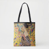 Klimt – Woman with a Fan – Personalized Tote Bag (Voorkant)